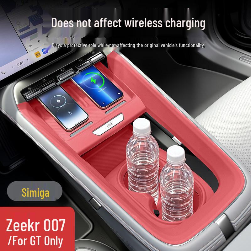 Silicone Protective Pad for Zeekr 007/007GT Console, Cup Holder, and Storage Slot