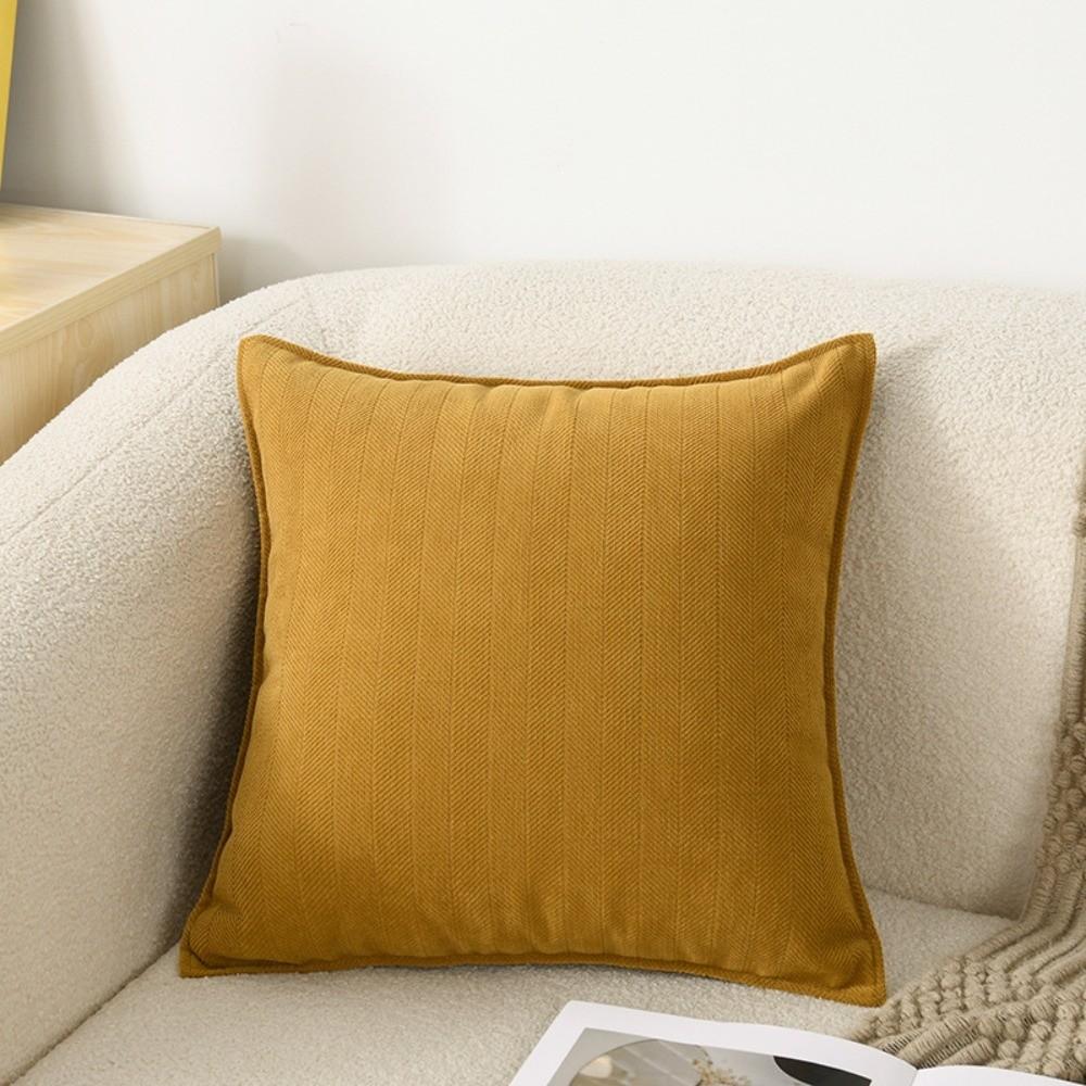 New Elegant Style Chenille Cushion Covers 18inch Square Polyester Throw Pillowcase Soft Solid Color Pillow Cases Bedroom Decor