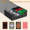Deck Holds Over 1800 3 PU 8 Compartments Case, Cards, Columns, Built-in Magnets, Leather, (Black + Gray)
