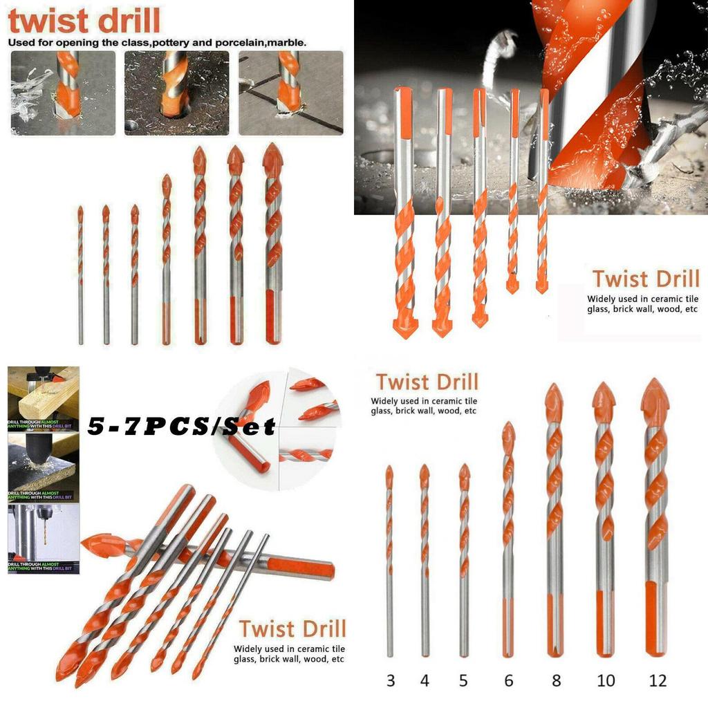 Superior 5/7 Pcs Ceramic Wall Glass Drill Bits Set For Precision Hole Making