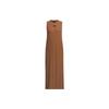 Sportswear Dress Solid Logo Long Letter Slim Fit Round Neck Cool Long Sports Casual Sleeveless Dress Women Dresses Brown IW9807