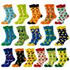 5 Paar kniehohe Socken: Frucht-Thema Herbst/Winter Avocado-Print Personalisierte Paarsocken – Trendige Socken im Instagram-Stil für Damen