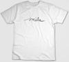 Famous Smile Text Figure,Short Sleeve T Shirt Men / Woman H342