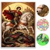 Diamond Painting Set DIY 5D Full Diamond Saint George and Dragon Art Crafts for Home Wall Decoration