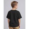 European Sizes Boys' Happy Face Pattern T-Shirt | White with Yellow Print, Soft Stretch Fabric, Crew Neck, Short Sleeves, Casual Summer Top