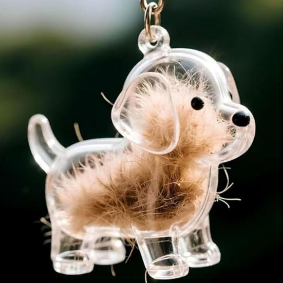 Pet Hair Remover Keychain Hidden Hair Collector Feature Reusable Easy To Clean Cat Dog Hair Collection Keychain