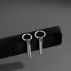 Men Tassel Sticks Earrings Pendientes Jewelry For Women Stainless Steel Piercing Hoop Earrings