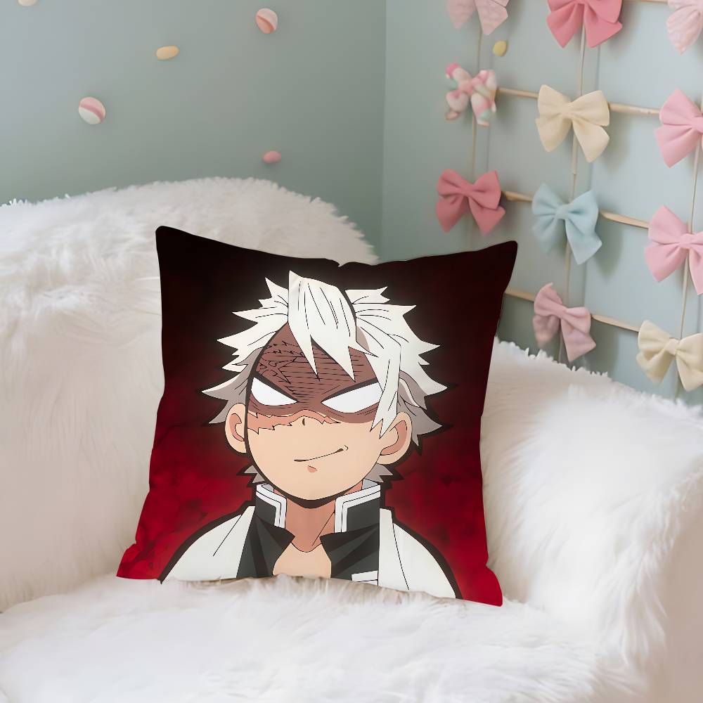 Cute SShinazugawa SanemiS Case Plush Fabric Soft Pillowcase Double Sided Print Cushion Cover Household Gifts