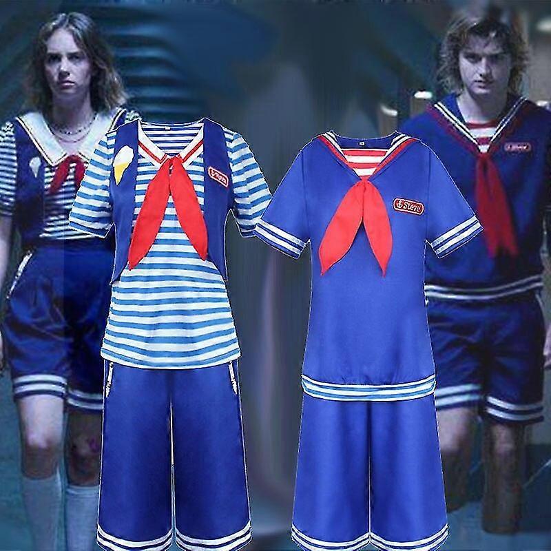 Stranger Cosplay Things 3 Kostým Robin Steve Harrington Scoops Ahoy Námořnická uniforma pro dospělé Halloweenský karnevalový párty oblek