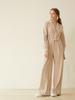 Holliseteonjeu Jumpsuit mit Doppelknopf Beige