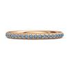 London Blue Topaz Round Eternity Ring - 925 Sterling Silver Rose Gold Vermeil