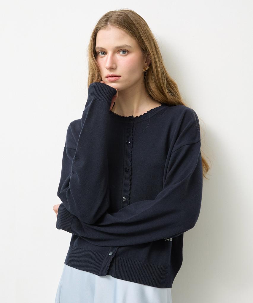 Nyuluki Base Loose Fit Cardigan_Navy