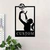 1pc Metal Volleyball Player Tin Sign Personalized Athlete Wall Art Sports Room Decor Custom Name Gift