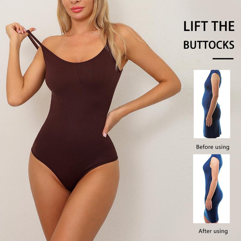 Flarixa Sömlös Shapewear Body med Magkontroll Korsett Kvinnor Hela Kroppen Formare Tanga Bekväm Smalnande Mage Underkläder