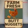 Vintage Metal Chicken Wall Art Sign 8x12 Inch for Kitchen Farmhouse Decor