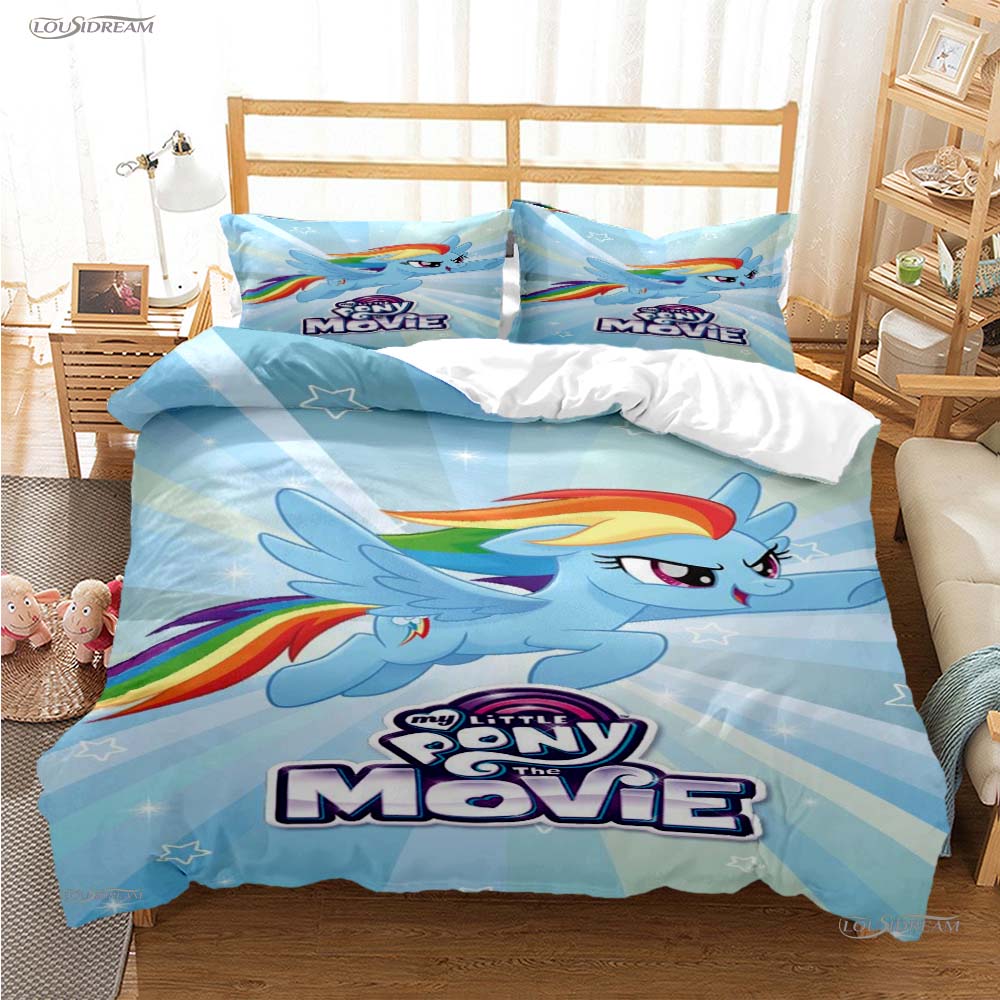 My Little Pony Cartoon All Season Duvet Cover Comforter Bedding Sets Soft Quilt Cover And Pillowcases Single/Double/Queen/King