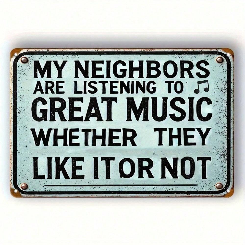 Vintage Metal Poster Music Quote Wall Art for Living Room