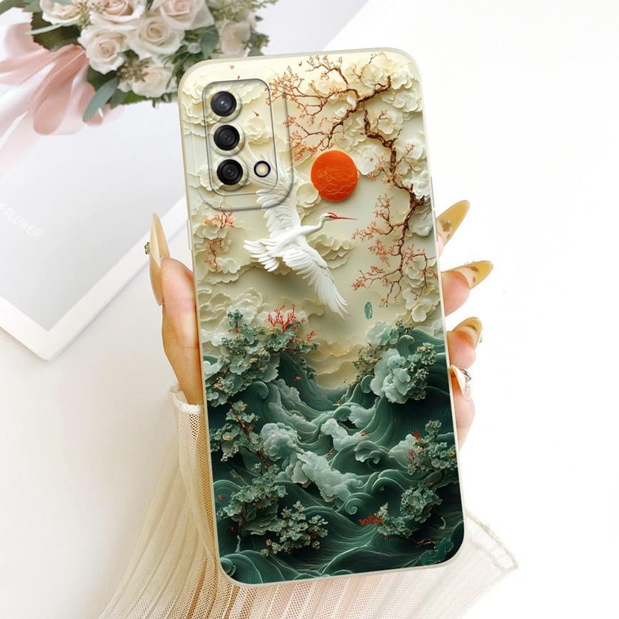 Case For OPPO A74 4G Cover A95 4G CPH2365 Lovely Cartoons Painting Soft Back Cases For OPPO F19 F 19 s Phone Len Proective Capa