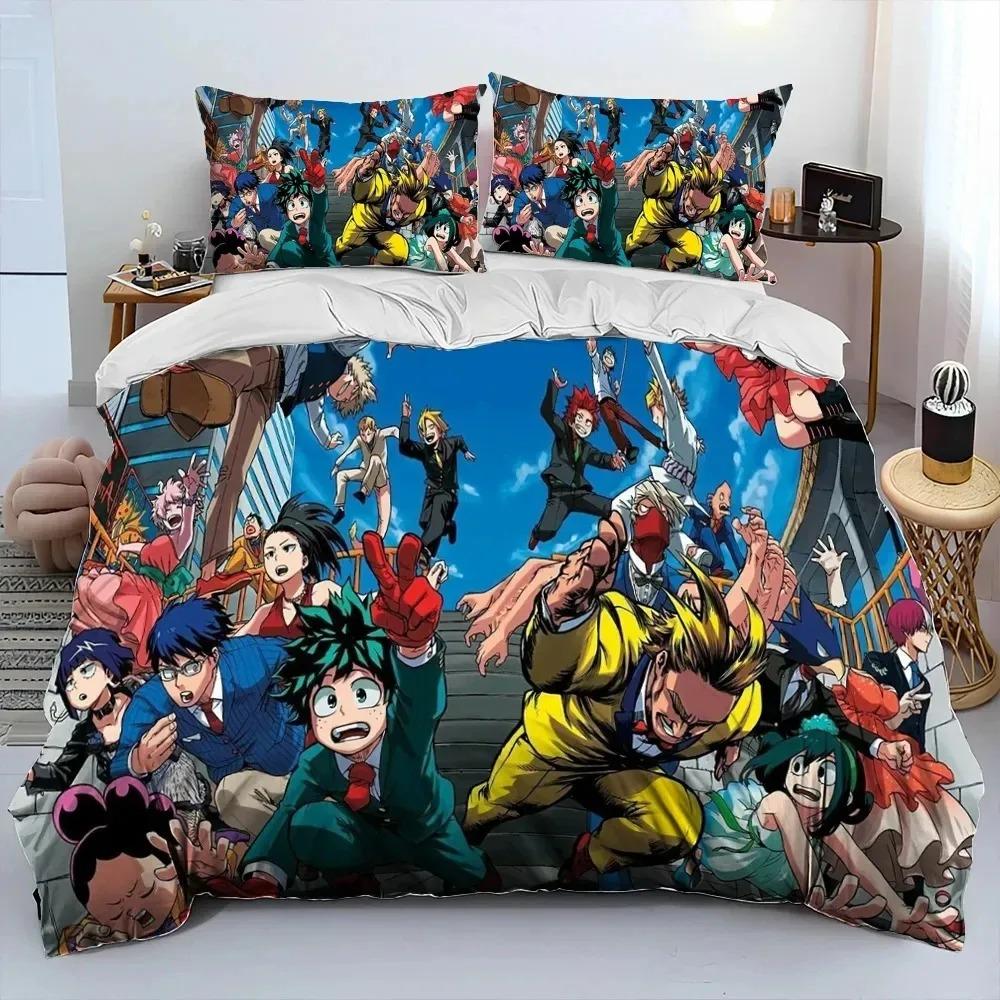 Anime My Hero Academia Izu Deku Bedding Collection Boys Girls Twin Queen Size Duvet Cover Pillowcase Bed Boys Adult