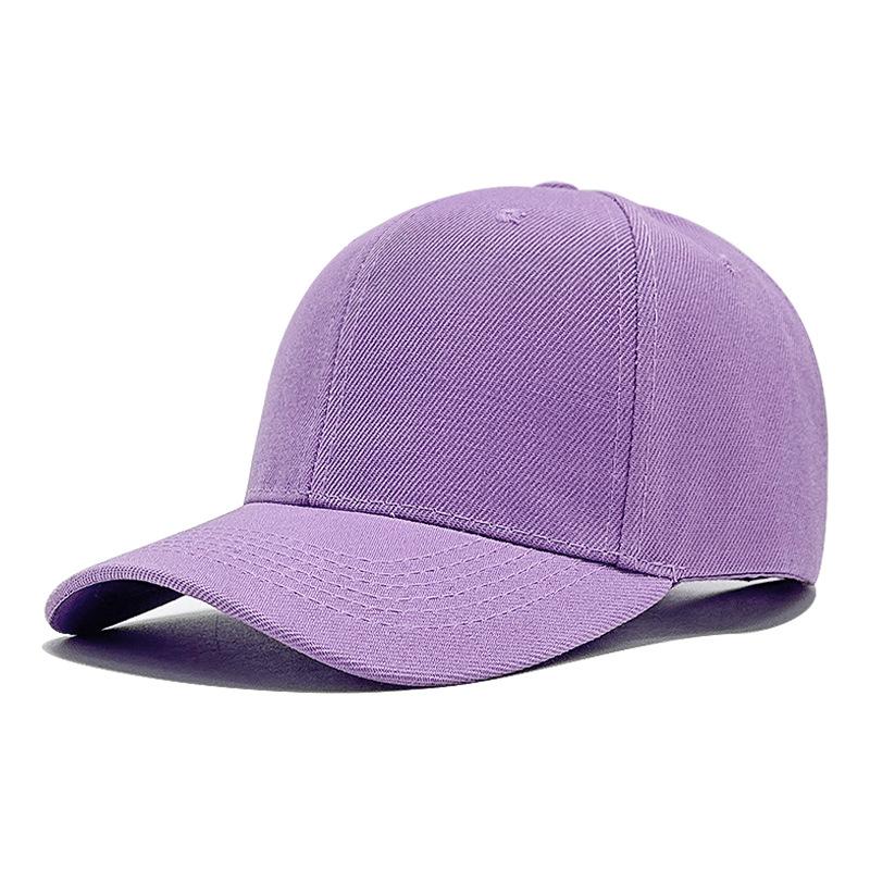 Solid color hardtop baseball cap acrylic hat hot selling versatile cap sun hat printing