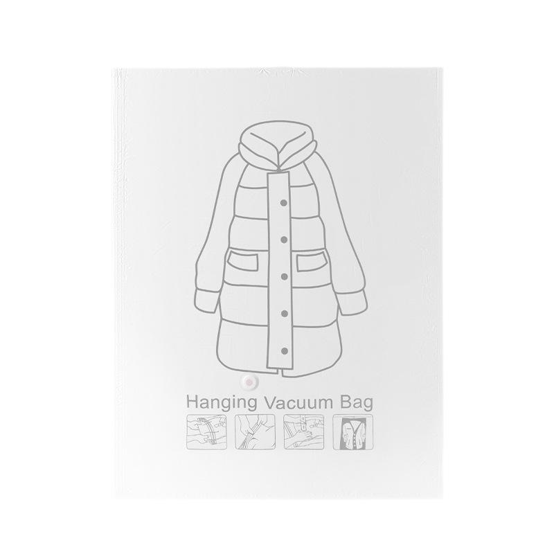 Vacuum Hanging Organizer for Winter Jackets - Dustproof Compression Coat Storage Bag