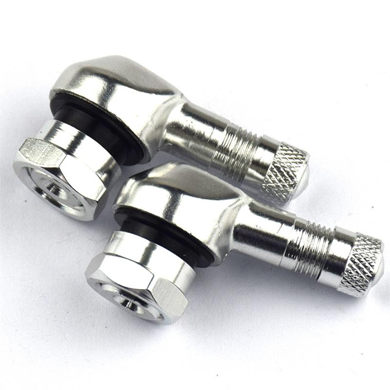 2PCS Aluminum Alloy Valve Motorcycle Rim 90 Degree Angle Motorcycle Wheel Tire Tubeless Valve Stems For Rim Wheel Parts