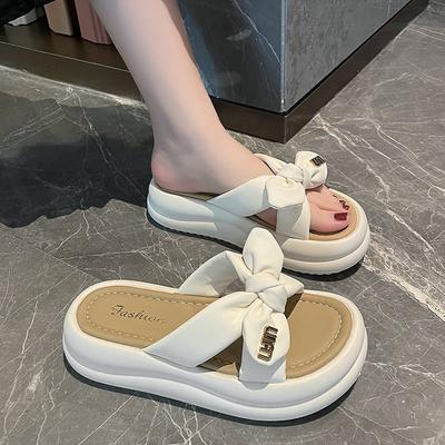 Plateau-Slipper Damen Sommerbekleidung Mode 2025 neue Ein-Pedal-Strandsandalen mit Rock coole Slipper