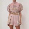 Australian Niche Design Belted Short Sleeve Shirt and Shorts Set (2024 Edition)