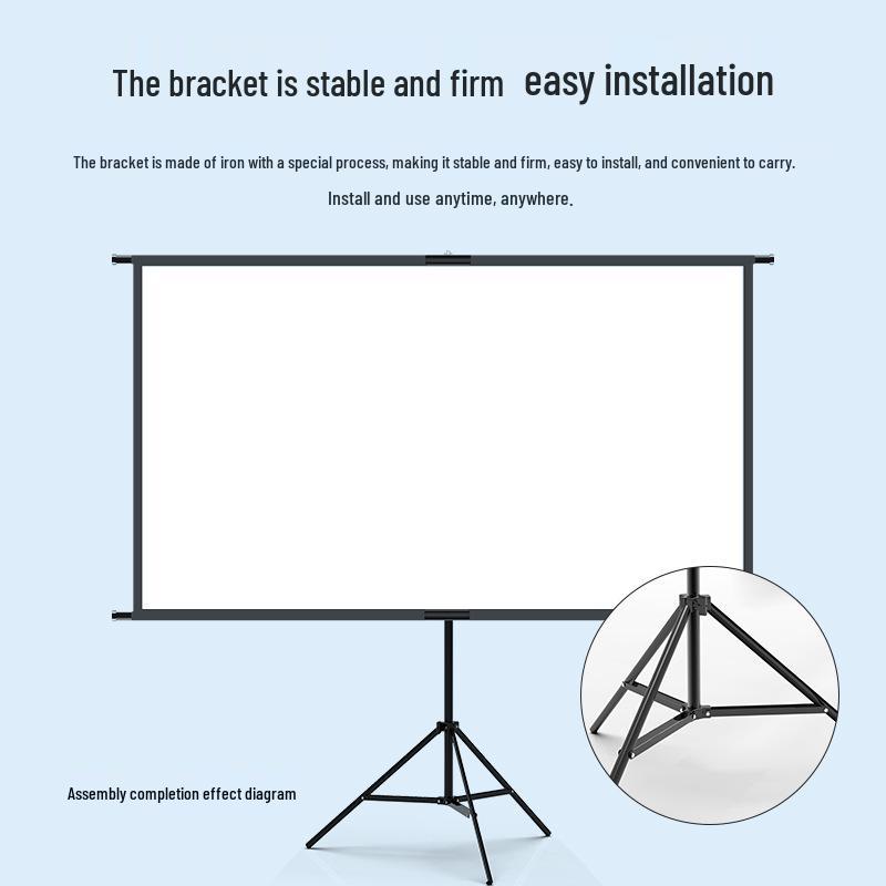 Portable Wall-Mountable Anti-Light Projector Screen for Indoor/Outdoor Use