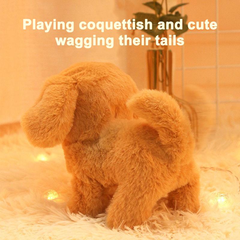 Peluche Realistico Simulazione Cane Carino Giocattolo per Bambini Può Camminare Chiamare Robot Interattivo Elettrico Cane Robotico Regalo di Natale per Bambini Piccoli