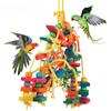 Papageien Kauspielzeug Vögel Naturholz Sitzstange Fisch Hängende Kauschaukeln Käfigspielzeug Haustier Vogel Kletterleiter Spielzubehör