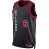 X NBA Collaboration Chicago Bulls 2023-24 City Edition Alex Caruso 6 Quick-Dry American Support Comfortable Pullover Basketball Jersey DX8497-013