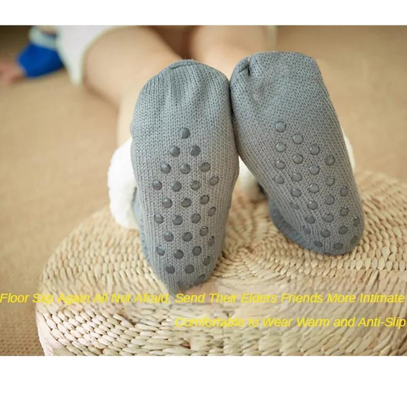 Womens Fuzzy Thermal Sock Plush Grip Hemp Winter Soft Female Home Indoor Warm Bedroom Non Slip Fluffy Thick Slipper Floor Sock