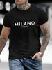 Unisex's Letter Print Short Sleeve T-Shirt