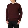 Aspetiva Rundhals Pullover für Herren, gefertigt aus 7 klassischen Aran-Mustern, und L Pullover, Made in Japan, Japan, 100% Wolle, Maschenweite, Strick, Senioren, (3073 Wein)