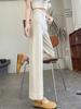 Dames Off-White Tencel Wijde Jeans met Elastisch Patchwork voor Zomer 2026