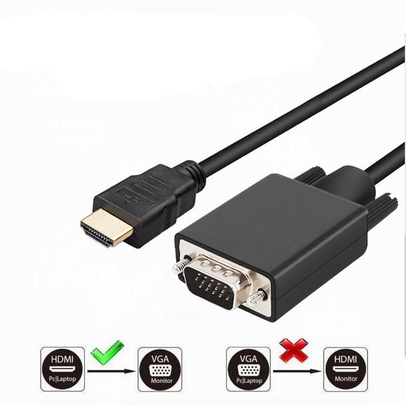 HDMI-Compatible To VGA Adapter HD 1080P Converter 1.8M Cable for Desktop Laptop PC TV Box Monitor