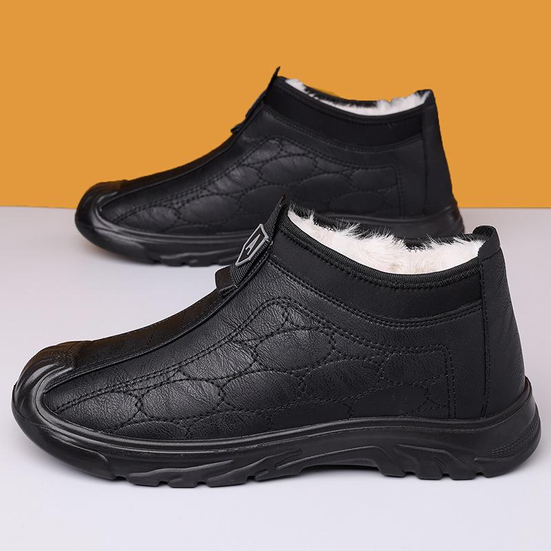 Cloth Shoes Men's Cotton Shoes Winter Velvet Warm Men's Shoes Soft Sole Non-slip Middle-aged and Elderly Father