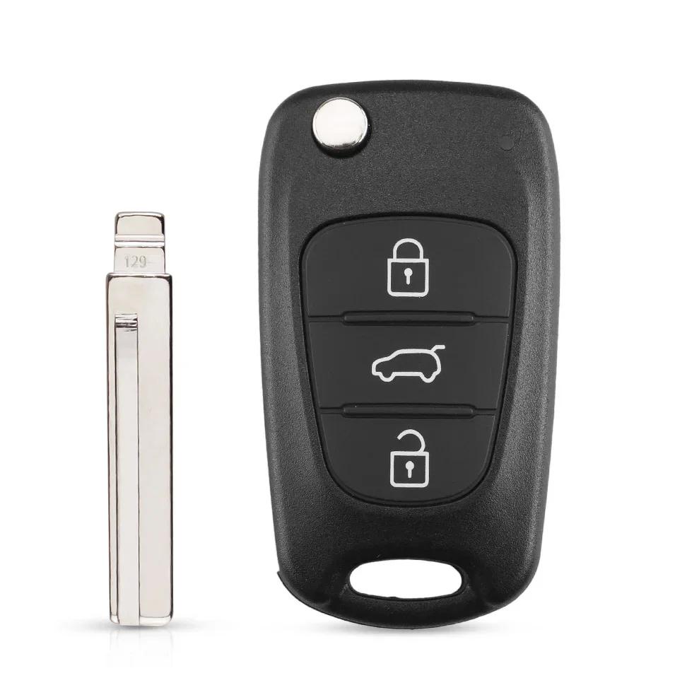 S For Hyundai Elantra I30 Ix35 Accent Solaris For Kia K2 K5 Sorento Sportage Car Key Shell 3 Buttons Flip Key Case