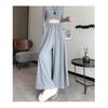 Fashionable High Waist Pure Color Wide Leg A-Line Pants Skirt for Autumn/Winter with Slimming Effect