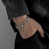 Unisex Bracelet Hollow Hop Style Adjustable Polished Solid Color Anti-rust Alloy Electroplated Party Party