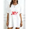 Oversized T Shirt Dress Black Love Hearts And Arrow Print For Casual Outfits