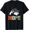 Vintage Nope Funny Siberian Husky Dog Lover Gift Unisex T-Shirt