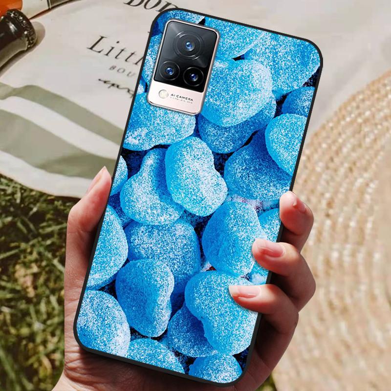 For Coque vivo V21e Case Silicon Back Cover Phone Case For vivo V21e Cases Soft bumper Funda on vivo V2061 V21 e V 21e 6.44" Bag