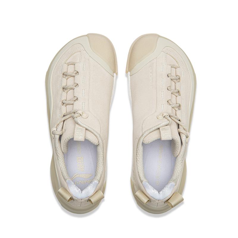Li Ning Abriebfest Atmungsaktiv Bedeckung Niedrig geschnitten Freizeitschuhe Unisex Xuan Paper White AZGV095-1