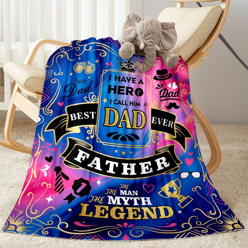 Liebesbrief Papa Decke Weich Warm Gemütlich Geeignet für Sofa Sessel Büro für Alle Anlässe Modern Bestes Feiertagsgeschenk für Freunde Familie