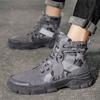 Fashion Camouflage Fashion Round Toe Mens Desert Army Boots Lace Up Casual Retro Mens Martin Boots Mens Winter Snow Boots