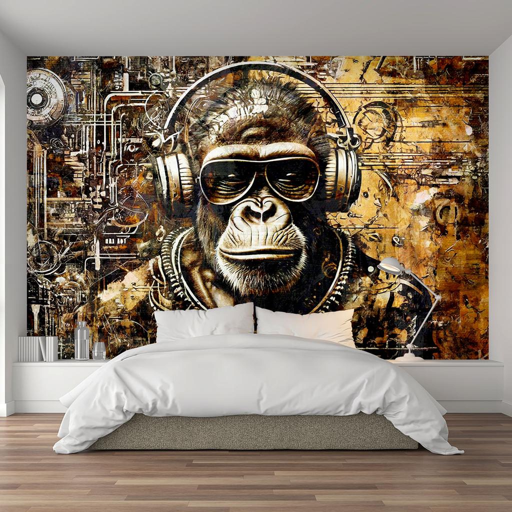Papel de parede macaco com óculos