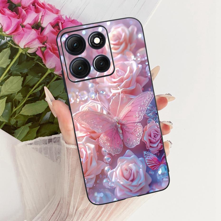 Fashion Crown Letter Case For Motorola Moto G86 G86Power Soft Black Silicone Back Cover For Moto G 86 G86 Power 5G Phone Cases