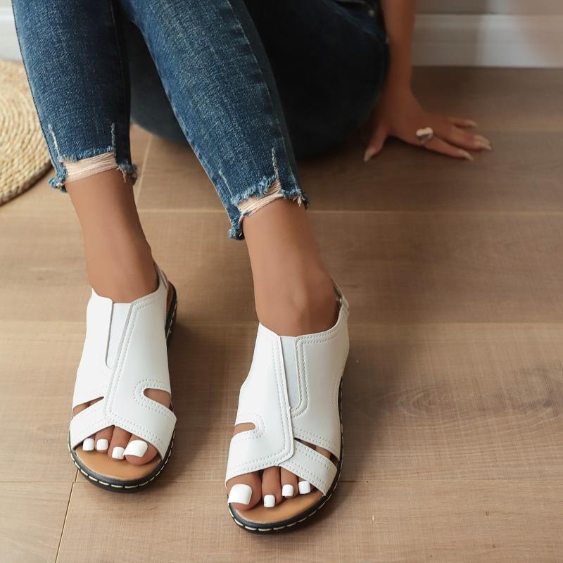 Women’s Peep-Toe Mid-Heel Platform Sandals, Thick Sole, Casual Summer Beach Wear